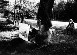 Wyczkowski rysujcy w Borach Tucholskich, 1934 r.